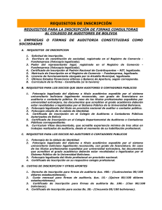 requisitos de inscripción - Colegio de Auditores de Bolivia