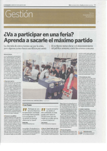 ¿Va a participar en una feria?