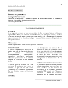 Trauma raquimedular - Universidad Nacional de Colombia