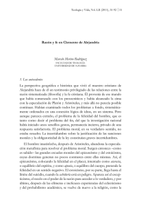 Razón y fe en Clemente de Alejandría Marcelo Merino Rodríguez 1
