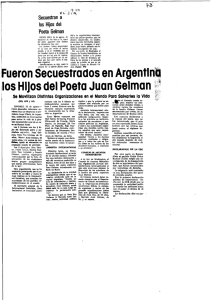 Fueron Secuestrados en Argentina los Hijos del Poeta Juan Gelman