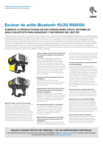Escáner de anillo Bluetooth 1D/2D RS6000