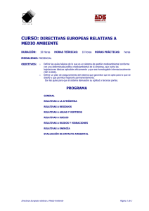 curso: directivas europeas relativas a medio ambiente