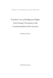 Freedom`s Law and Indigenous Rights: From Europe`s Oeconomy to