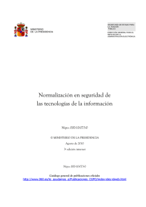 Normalización en seguridad de las tecnologías de la información