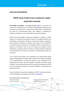 ONVIF lanza Profile Q para instalación rápida, seguridad avanzada