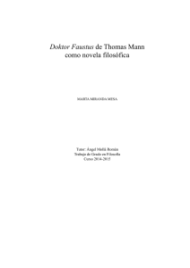 Doktor Faustus de Thomas Mann como novela filosófica
