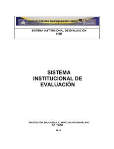 sistema institucional de evaluación