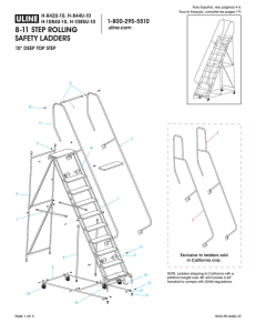 8-11 step rolling safety ladders