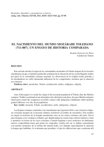 El nacimiento del mundo mozárabe toledano (711