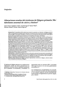 Alteraciones renales del síndrome de Sjügren primario. Me