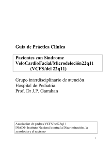 Guía de Práctica Clínica Pacientes con Síndrome VeloCardioFacial
