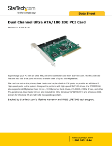 Dual Channel Ultra ATA/100 IDE PCI Card StarTech