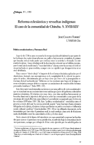 Reforma eclesiástica y revueltas indígenas: El caso de la