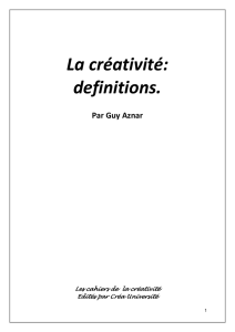 La créativité Définitions 19 03 Guy Aznar - Créa
