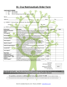 Dr. Cruz Nutriceuticals Order Form