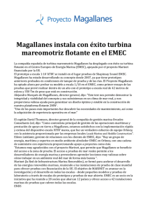 Magallanes instala con éxito turbina mareomotriz flotante en el EMEC