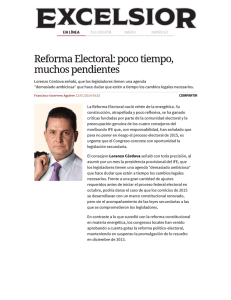 Reforma Electoral: poco tiempo, muchos pendientes