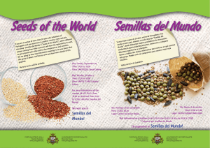 Semillas del Mundo Seeds of the World