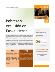 Pobreza y exclusión en Euskal Herria