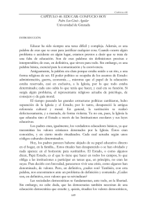 CAPÍTULO 40. EDUCAR: CONFUCIO HOY Pedro San Ginés