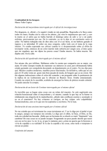 Continuidad de los bosques Marco Tulio Capica Declaración del