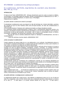 La Adolescencia hoy (un enfoque psicológico). Perdomo, Rita.