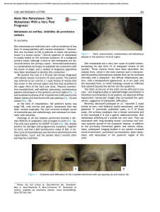 Mask-like Metastases: Skin Metastases With a Very Poor Prognosis