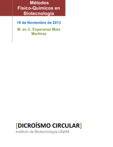 Dicroísmo circular - Instituto de Biotecnología