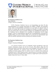 Dr. Francisco Gutiérrez Lara Especialidades Cirugía, Trauma
