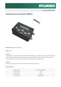 Especificación de Controlador DMX512
