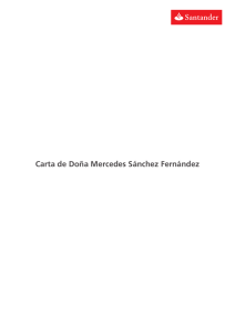 Carta de Doña Mercedes Sánchez Fernández