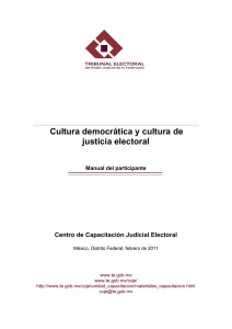 Cultura democrática y cultura de justicia electoral