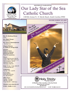 Church Bulletin for February 21, 2016