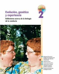 Evolucion, genetica y experiencia