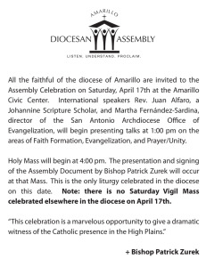 All the faithful of the diocese of Amarillo are invited to the Assembly