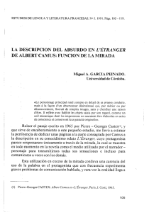 la descripción del absurdo en l`ét ranger de albert camus