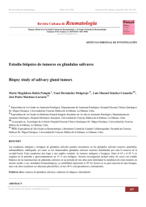 Estudio biópsico de tumores en glándulas salivares Biopsy study of