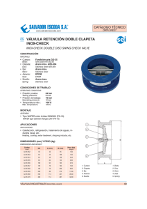 Válvula de retención doble clapeta inox-check