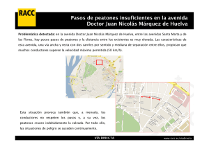 Pasos de peatones insuficientes en la avenida Doctor Juan Nicolás