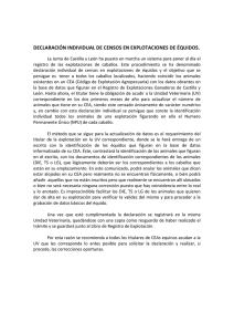 declaración individual de censos en explotaciones de équidos.