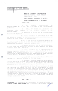 Page 1 I. MUNICIPALIDAD DE SANTA BAREARA