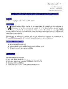 Tema: “CREACIÓN DE PAGINA WEB PUBLICITARIOS EN