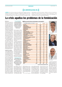 La crisis agudiza los problemas de la feminización