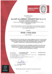 ALUAR ALUMINIO ARGENTINO S.A.I.C