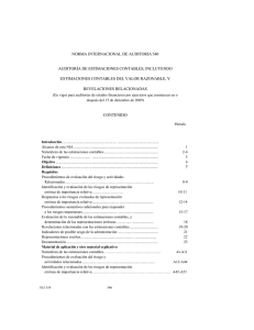 norma internacional de auditoría 540 auditoría de estimaciones