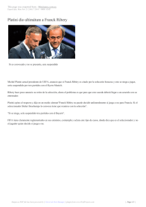Platini dio ultimátum a Franck Ribery