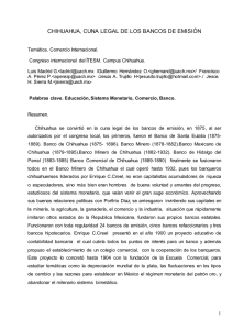 CHIHUAHUA, CUNA LEGAL DE LOS BANCOS DE EMISI&Oacute;N