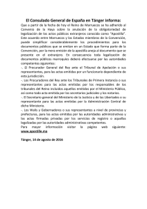 El Consulado General de España en Tánger informa: