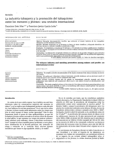 La industria tabaquera yla promoción del tabaquismo